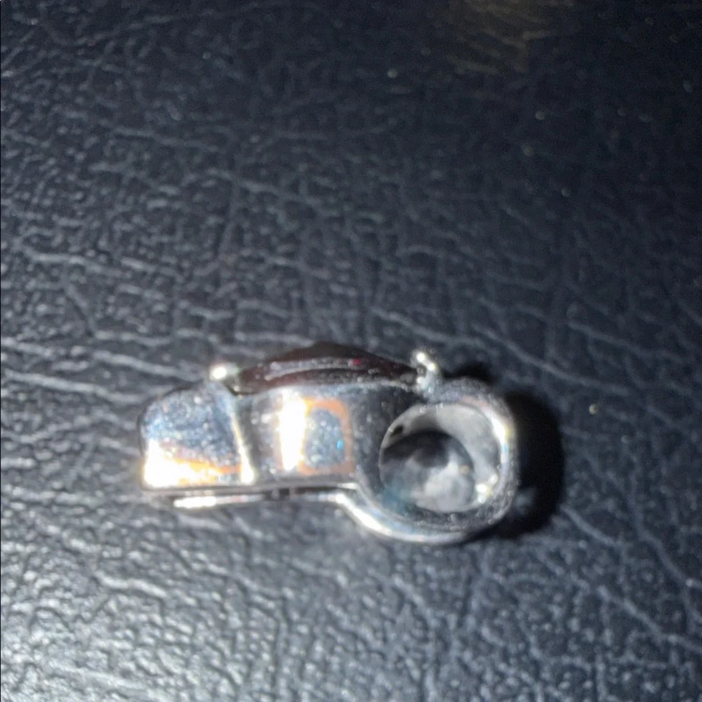 Silver and Black / Red Faceted Stone necklac elegant - Picture 5 of 10